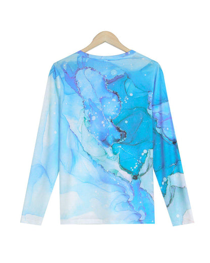 Cecgg Mood-Lifting Print V-Neck Long Sleeve Top